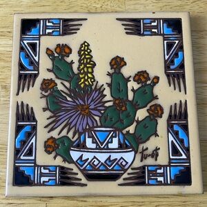 Vintage Gale Tuoti Cactus trivet